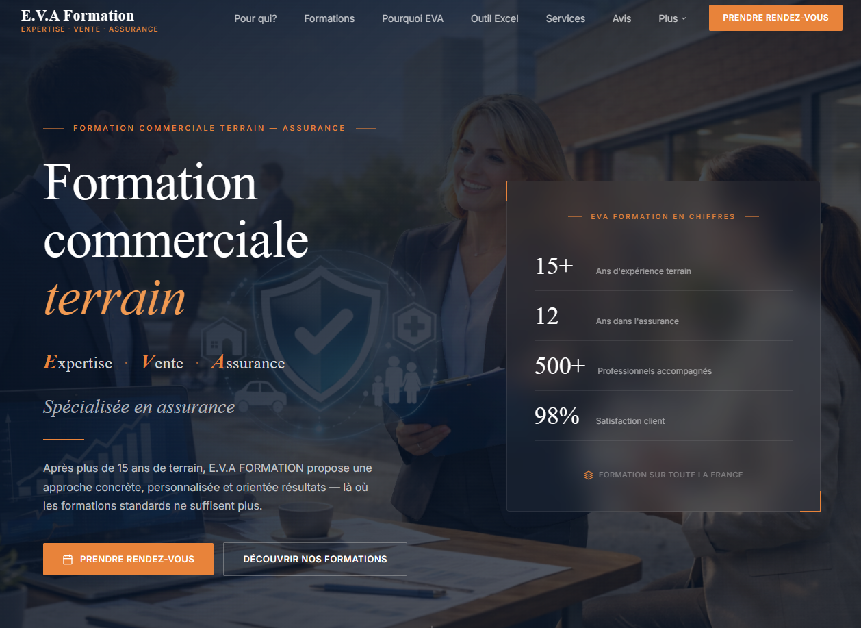 Eva Formation — site web par Lumos Agence