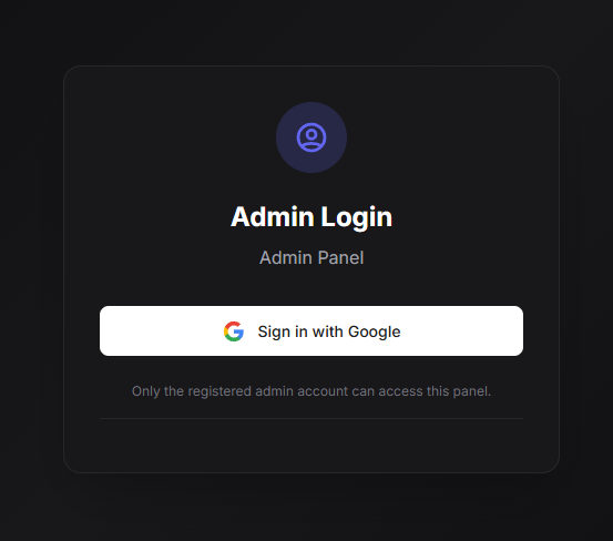 Admin Login - Connexion sécurisée Google